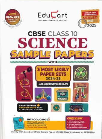 Educart CBSE Science Class 10 Sample Papers 2024-25 Mock Booklets